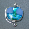 Fused Glass and Silver pendant